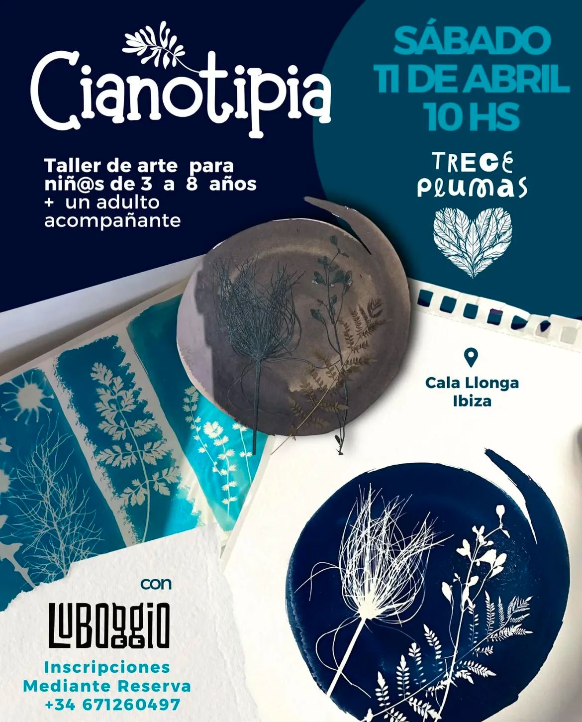 cianotopia taller trece plumas 11 abril 2026